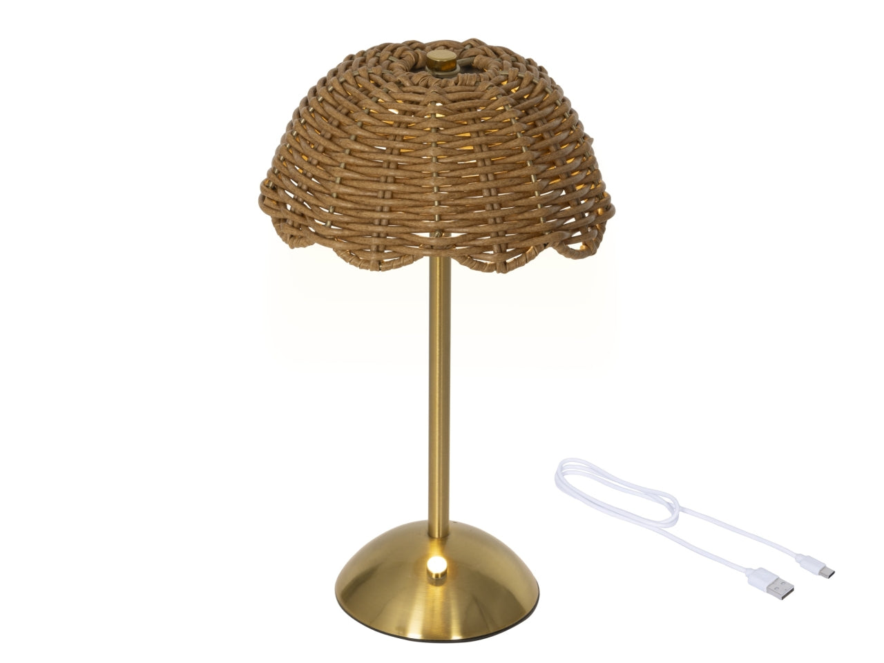 Lampada da tavolo c/led marrone d.17.5xh.30cm