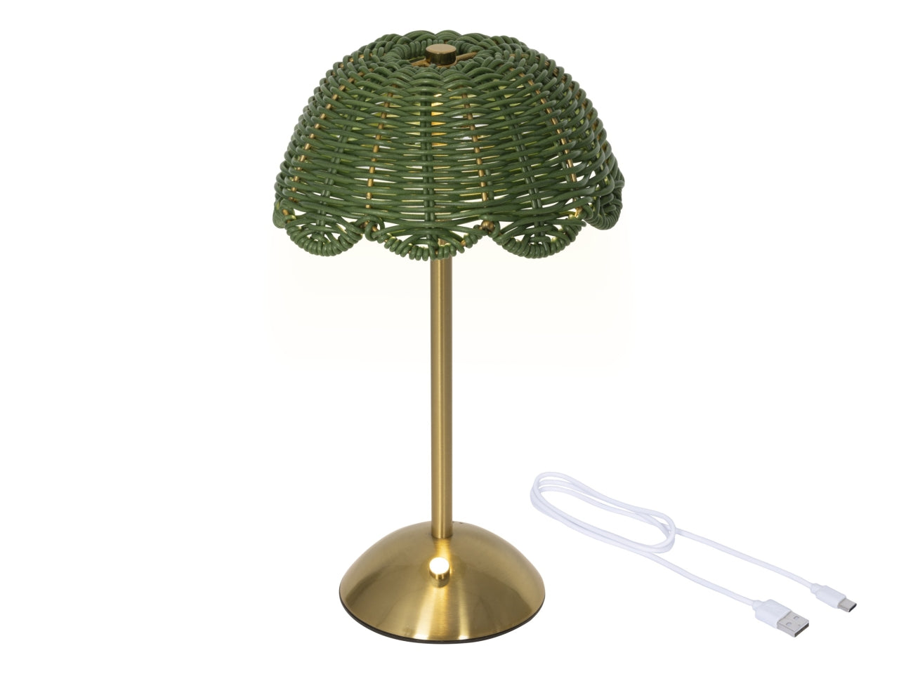 Lampada da tavolo c/led verde d.17.5xh.30cm