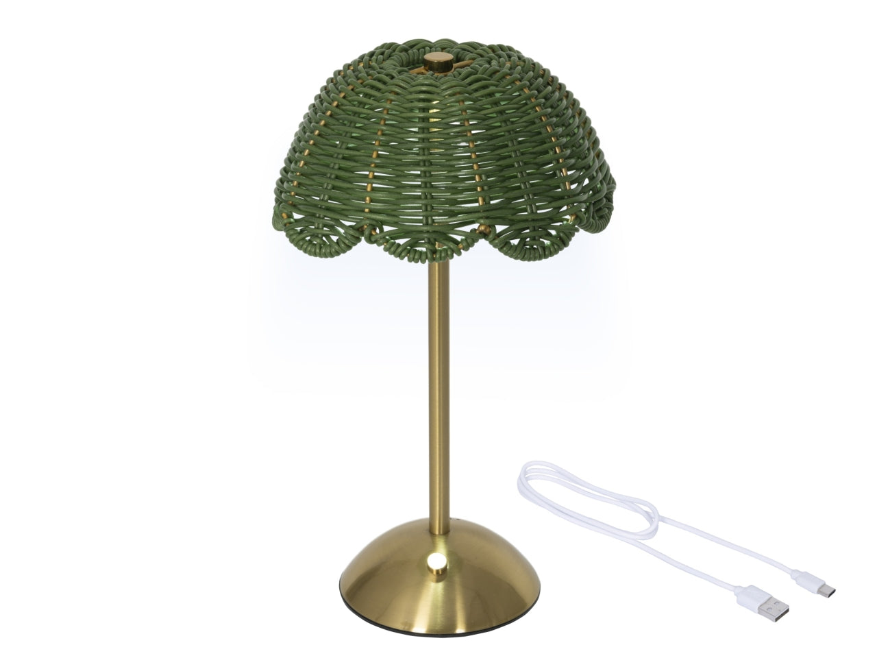 Lampada da tavolo c/led verde d.17.5xh.30cm