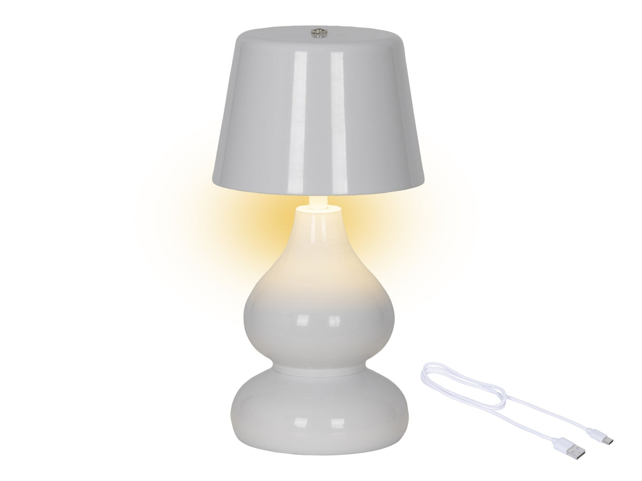 Lampada da tavolo c/led bianca d.13xh.26cm