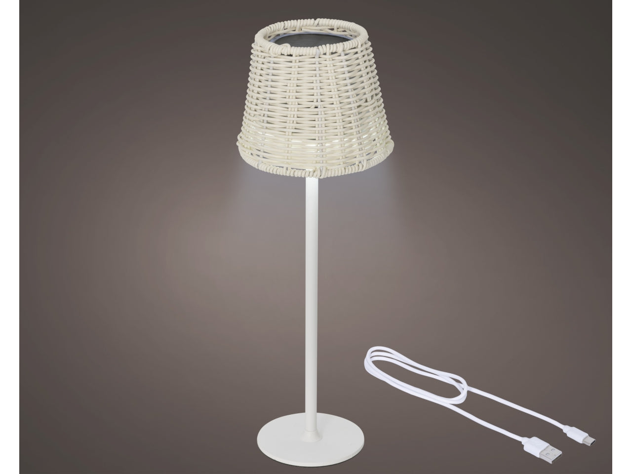 Lampada da tavolo solare bianca d.11xh.38.5cm