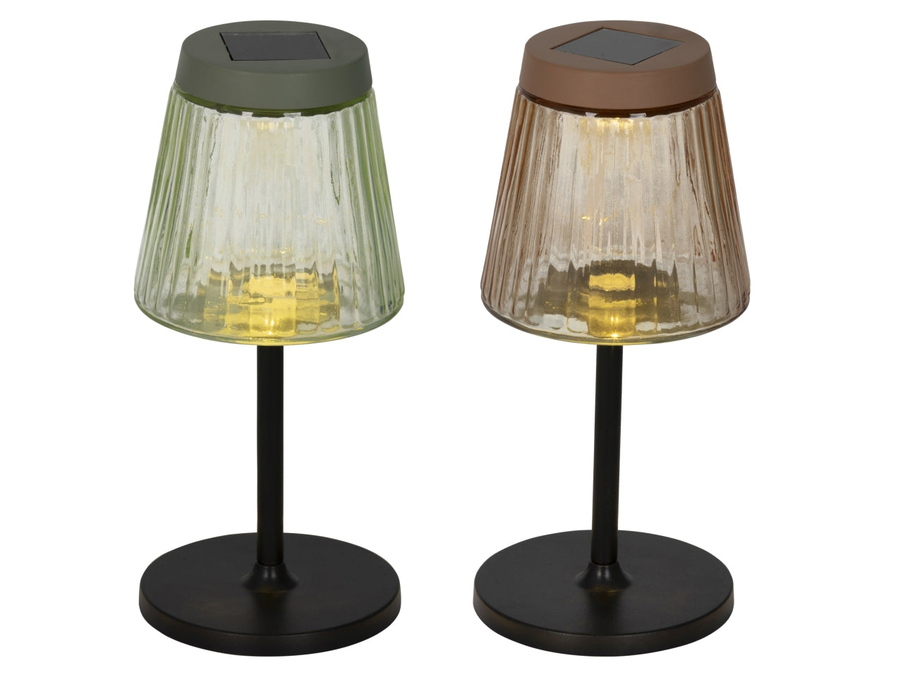 Lampada da tavolo solare 2 assortiti d.11.5xh.25cm