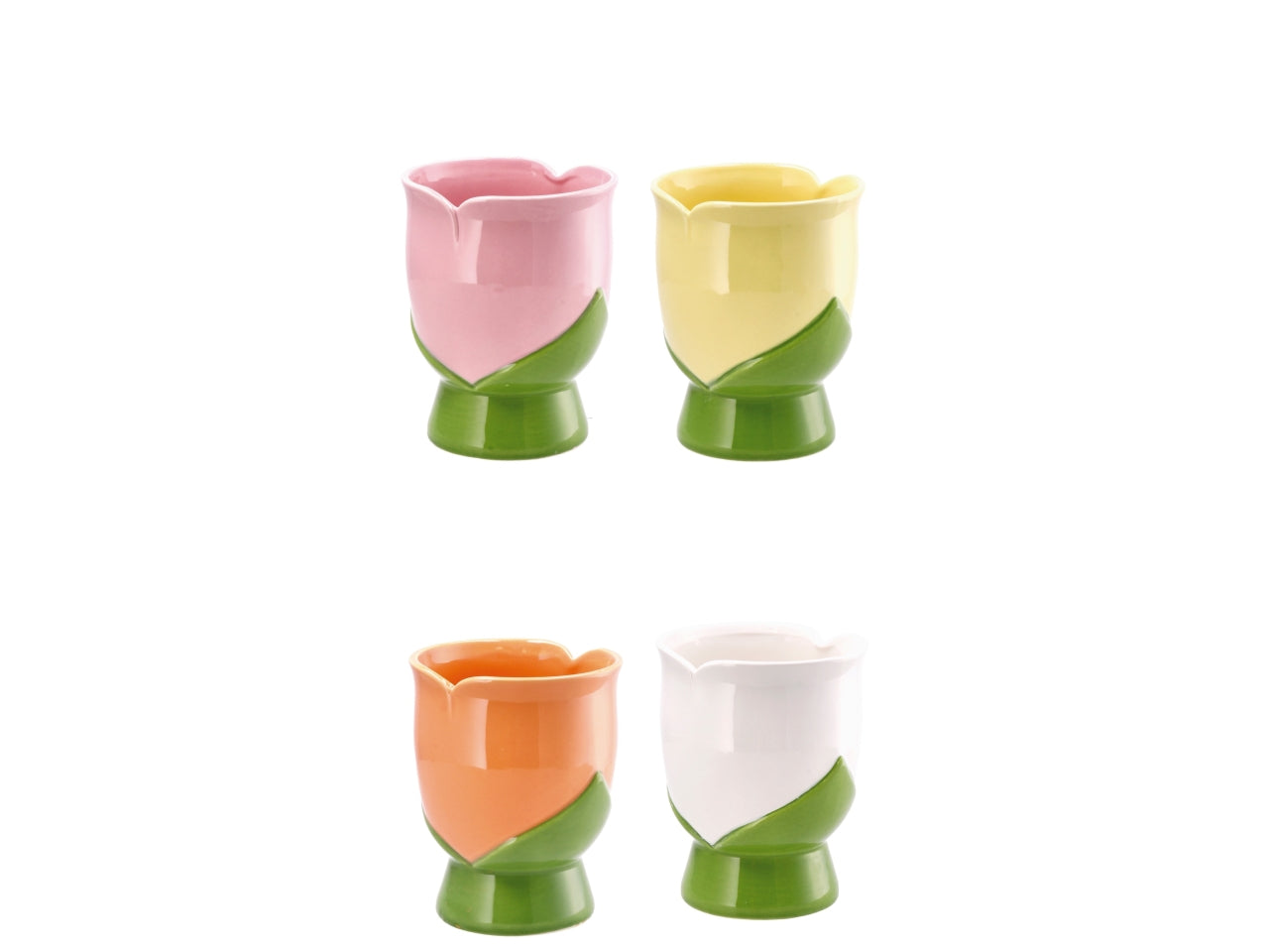 Dolom lale vaso tulipano 14x14xh17cm in 4 colori assortiti