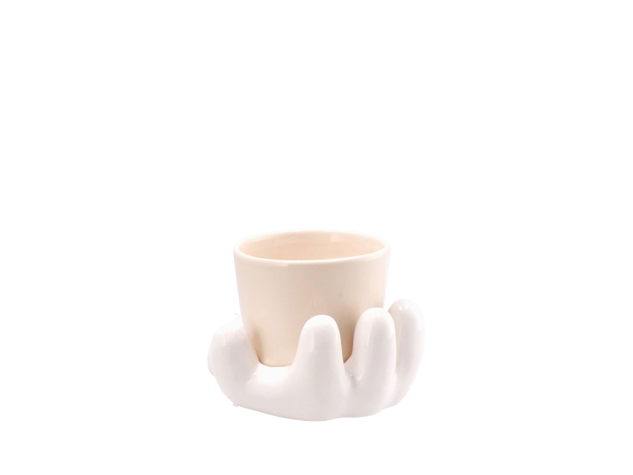 Dolom cartoon vaso su mano 15x13xh11cm, 4 colori assortiti