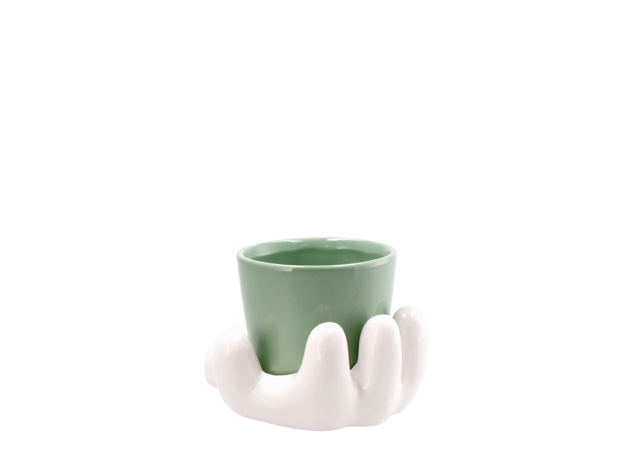 Dolom cartoon vaso su mano 15x13xh11cm, 4 colori assortiti