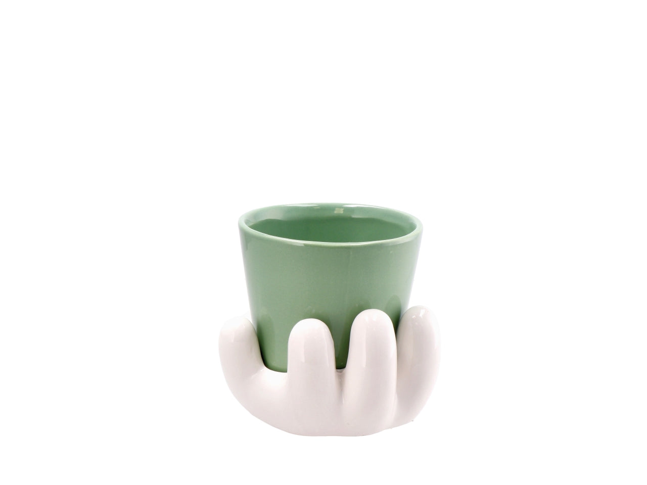 Dolom cartoon vaso su mano 17x13xh13cm, 4 colori assortiti