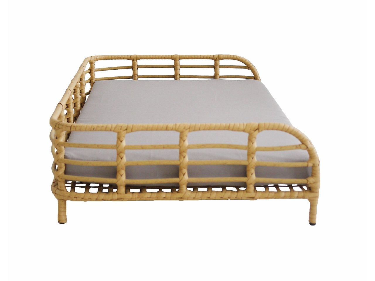 Cuccia lettino rettangolare naturale con cuscino 75x49xh.18cm