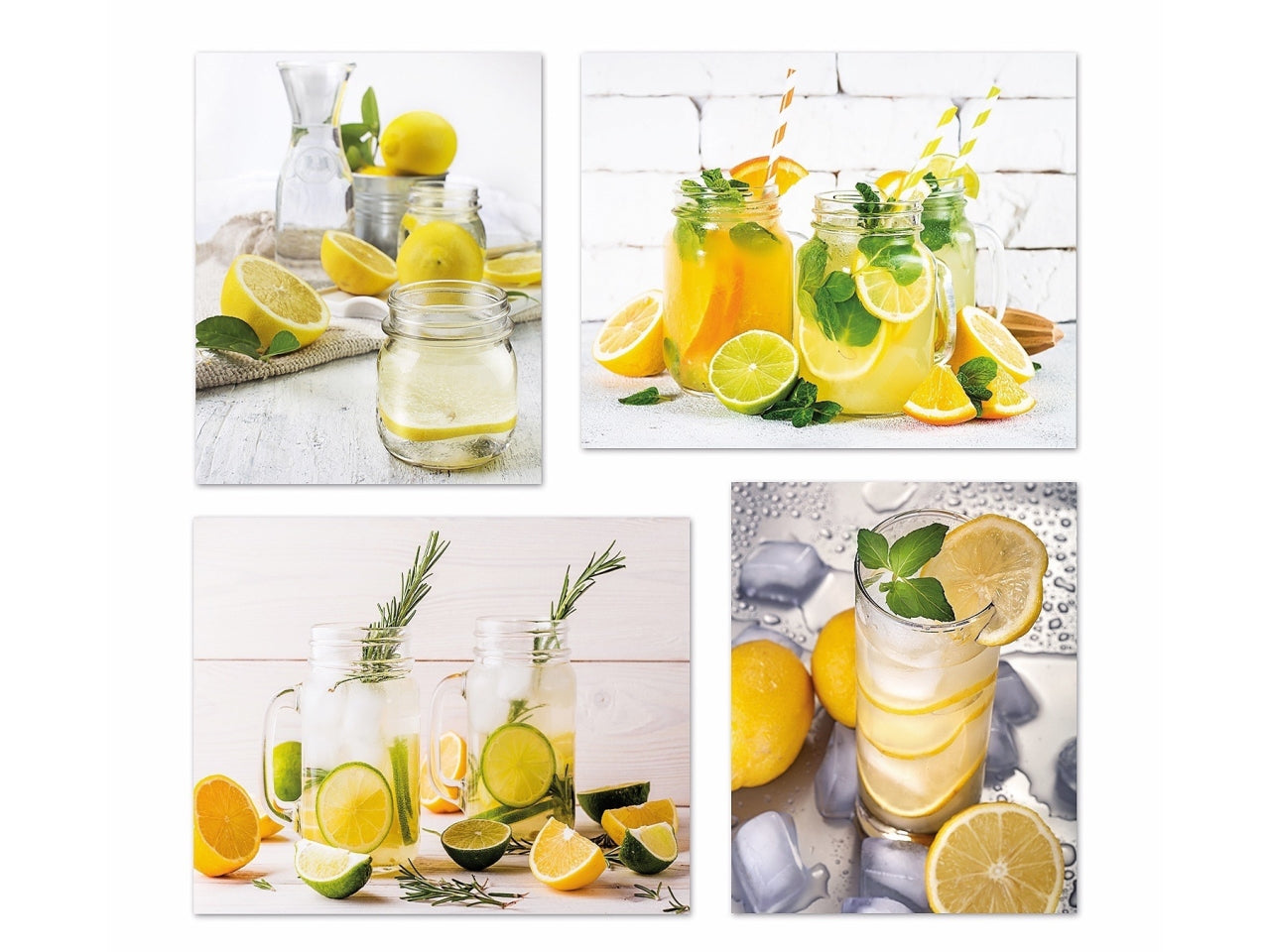 Quadro con limoni 50x70cm, 4 soggetti assortiti