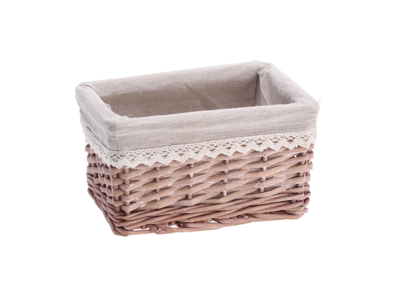 Shiwa cestino rettangolare 20x15xh11cm con interno in tessuto, 4 varianti di colore