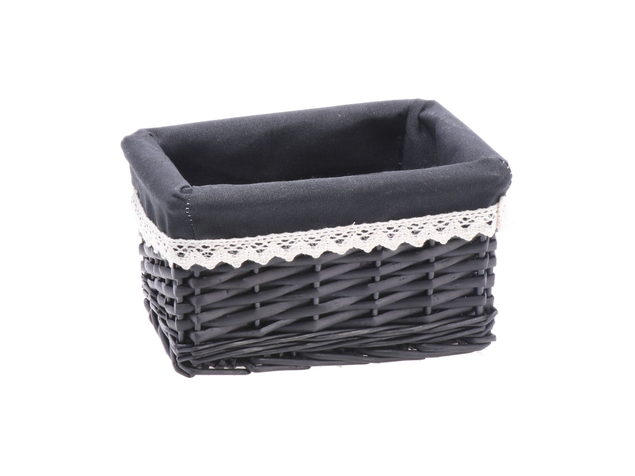 Shiwa cestino rettangolare 20x15xh11cm con interno in tessuto, 4 varianti di colore