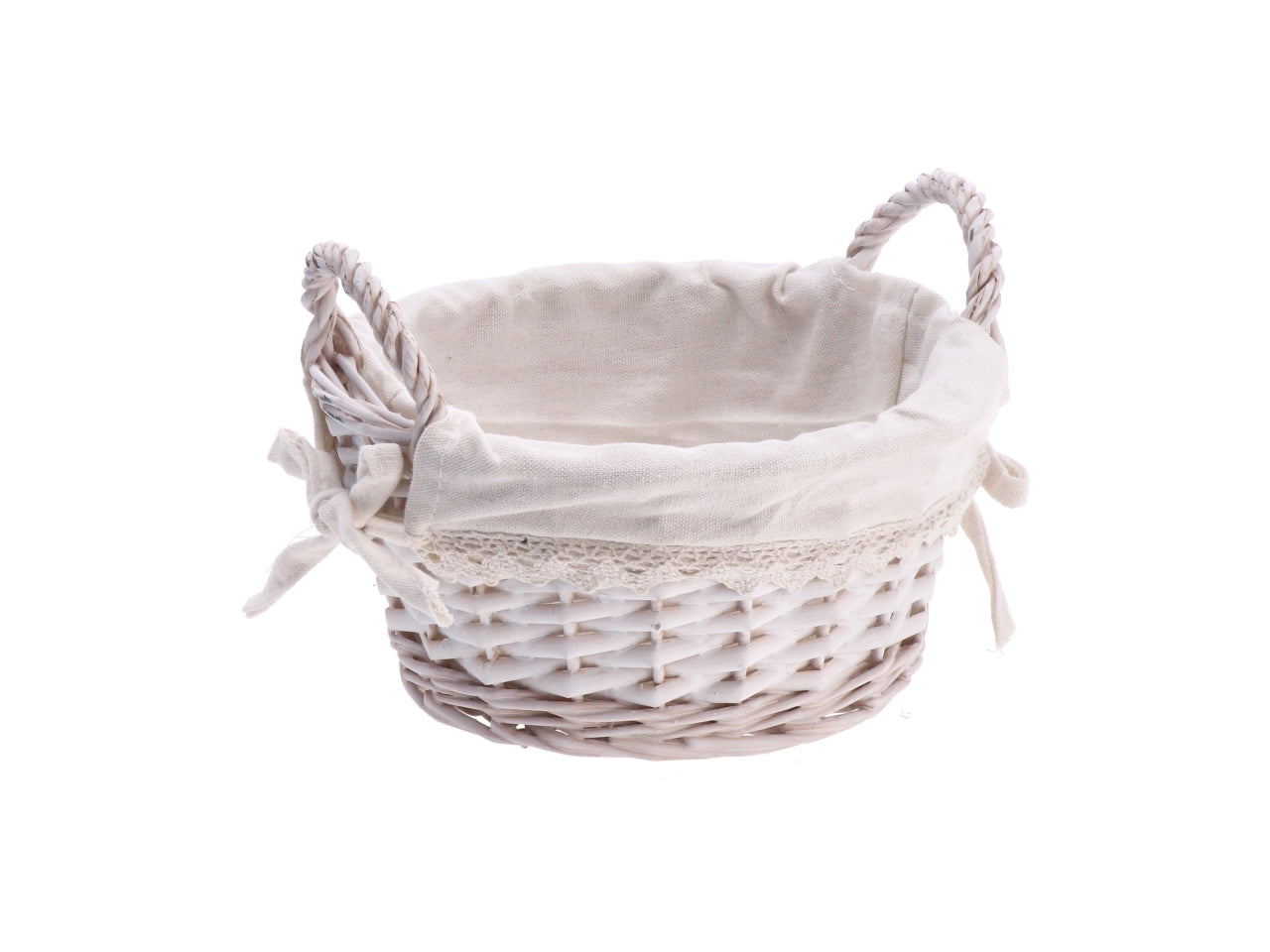 Shiwa cestino tondo d.22xh14cm con interno in tessuto, 4 varianti di colore