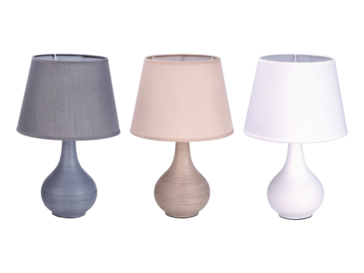 Lampada da tavolo in ceramica d.25xh40cm, 3 varianti di colore
