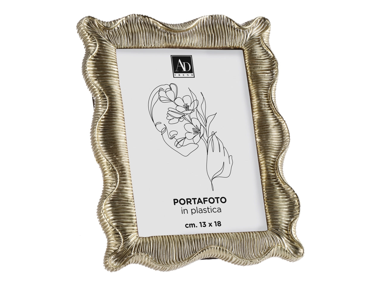 Portafoto in resina cm13x18 oro