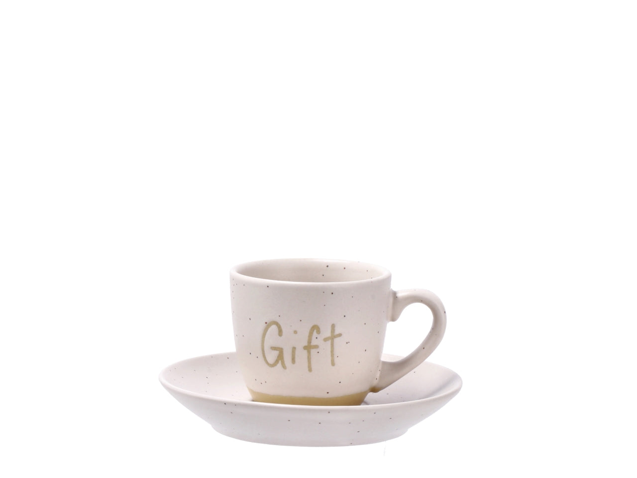 Juna tazzine da caffe' con piattino in confezione da 4 pezzi colori assortiti