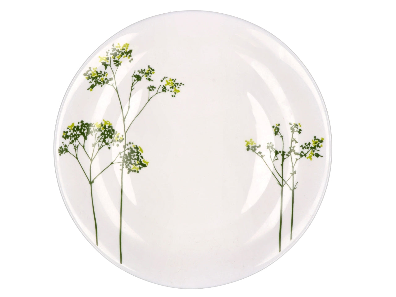 Opale servizio di piatti da 18 pezzi bianco con foglie in 2 assortimenti