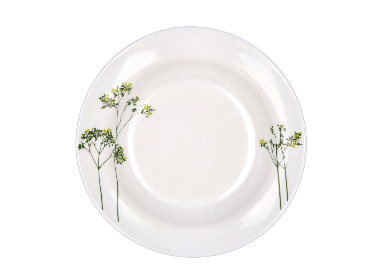 Opale servizio di piatti da 18 pezzi bianco con foglie in 2 assortimenti