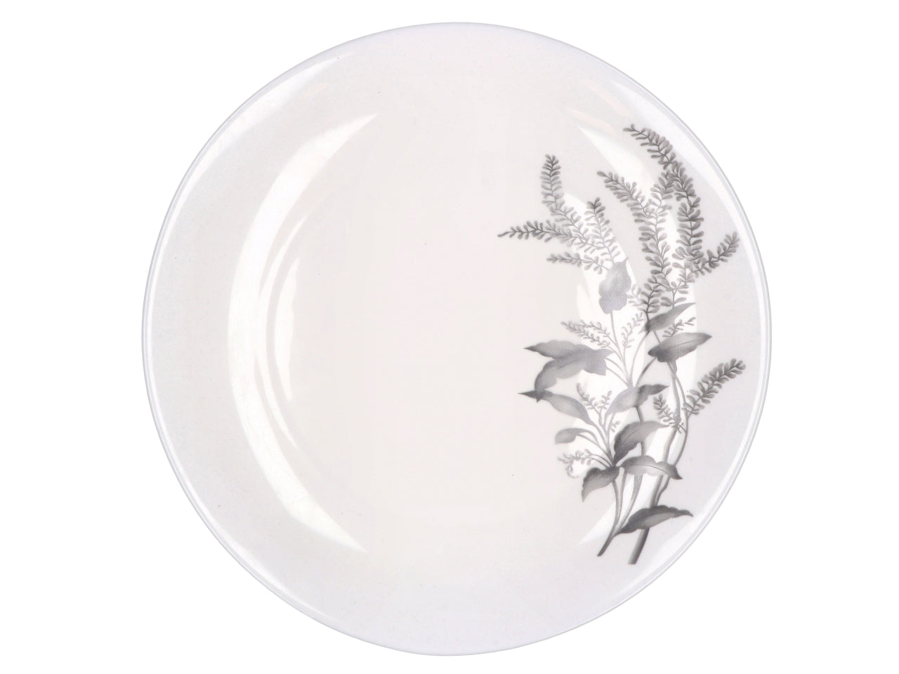 Opale servizio di piatti da 18 pezzi bianco con foglie in 2 assortimenti