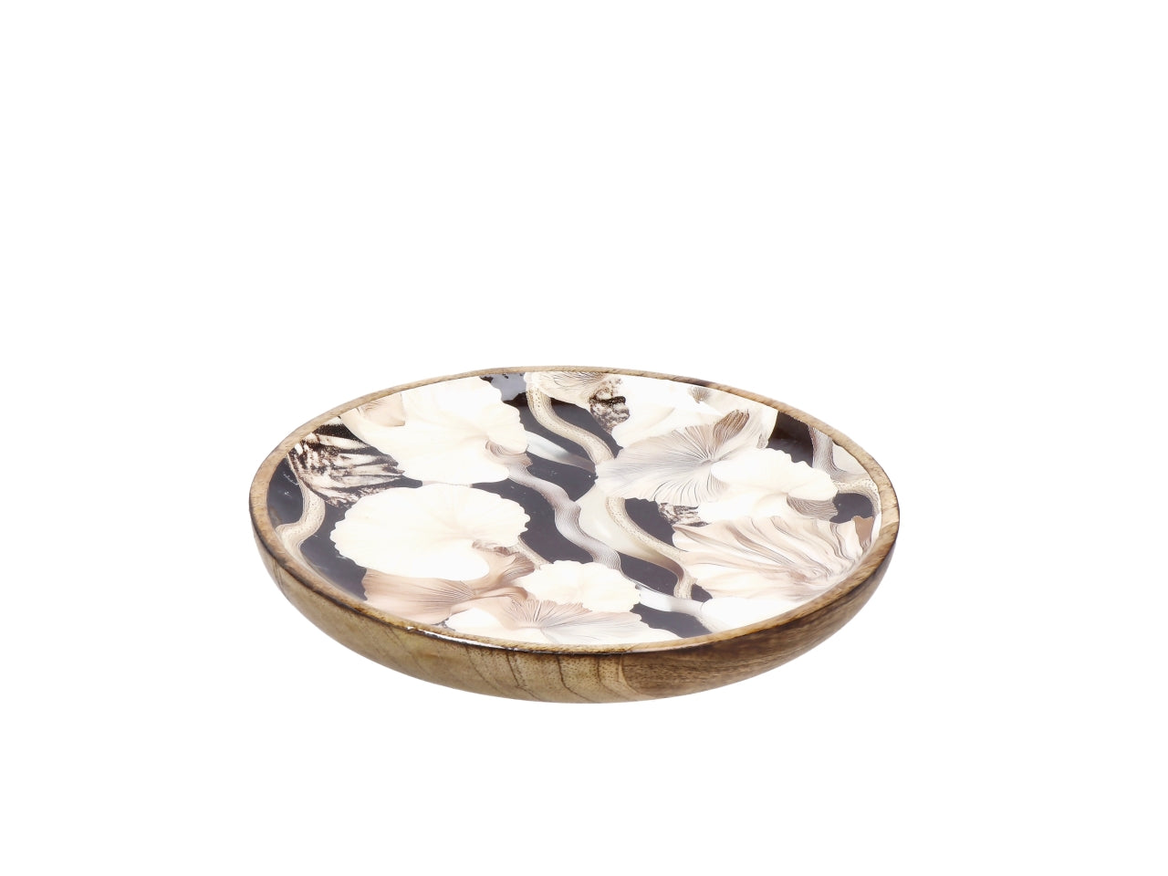 Abel piatto 20cm in legno con decorazione floreale, 2 assortimenti