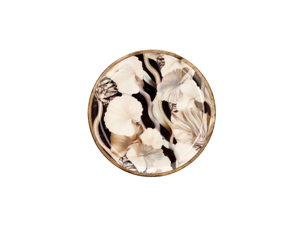 Abel piatto 20cm in legno con decorazione floreale, 2 assortimenti