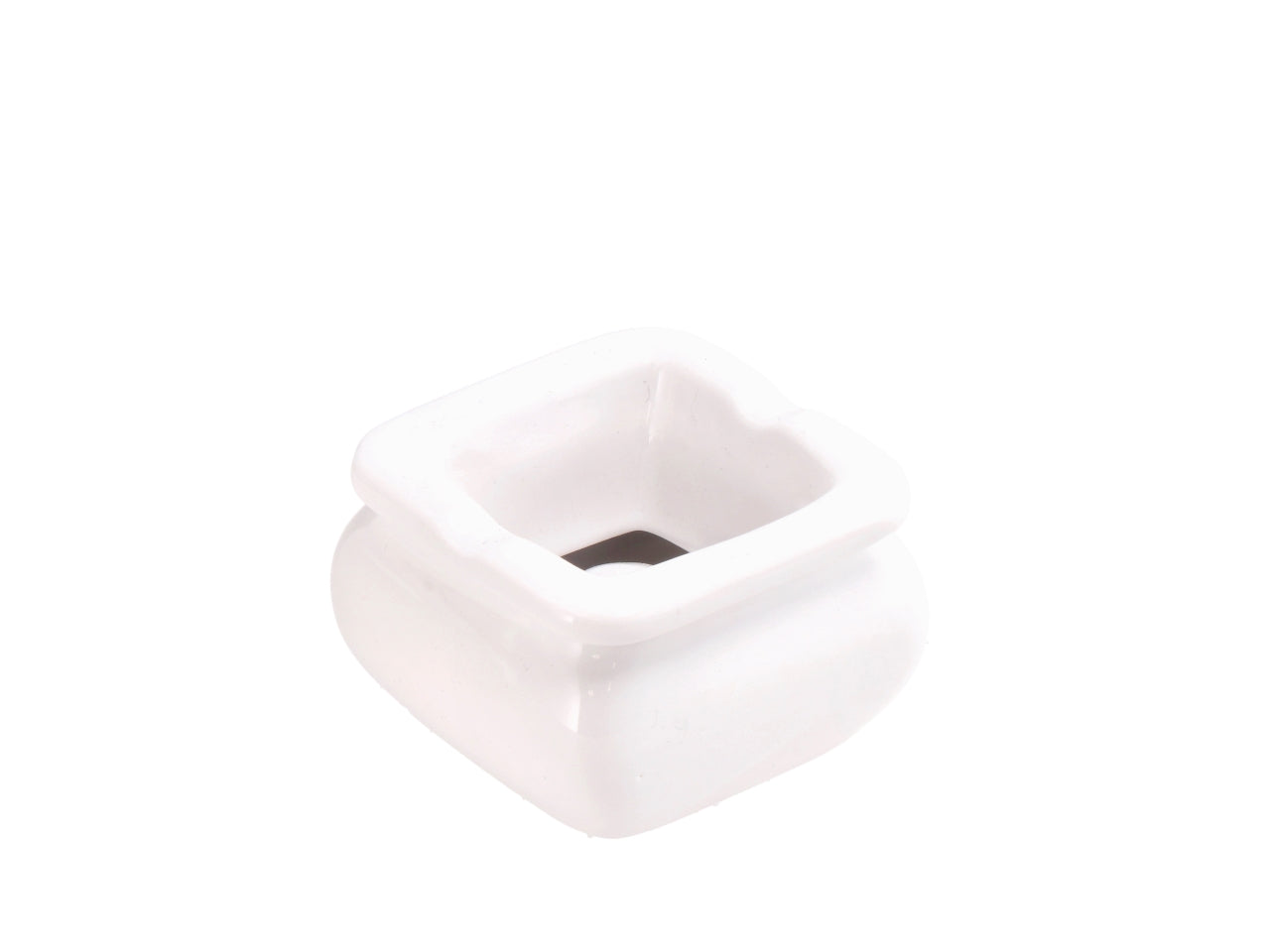 Posacenere ceramica 8xh5cm bianco in 2 forme assortite