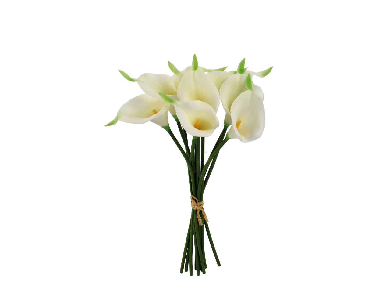 Bouquet di calle 35cm real touch con 10 fiori, 3 varianti di colori