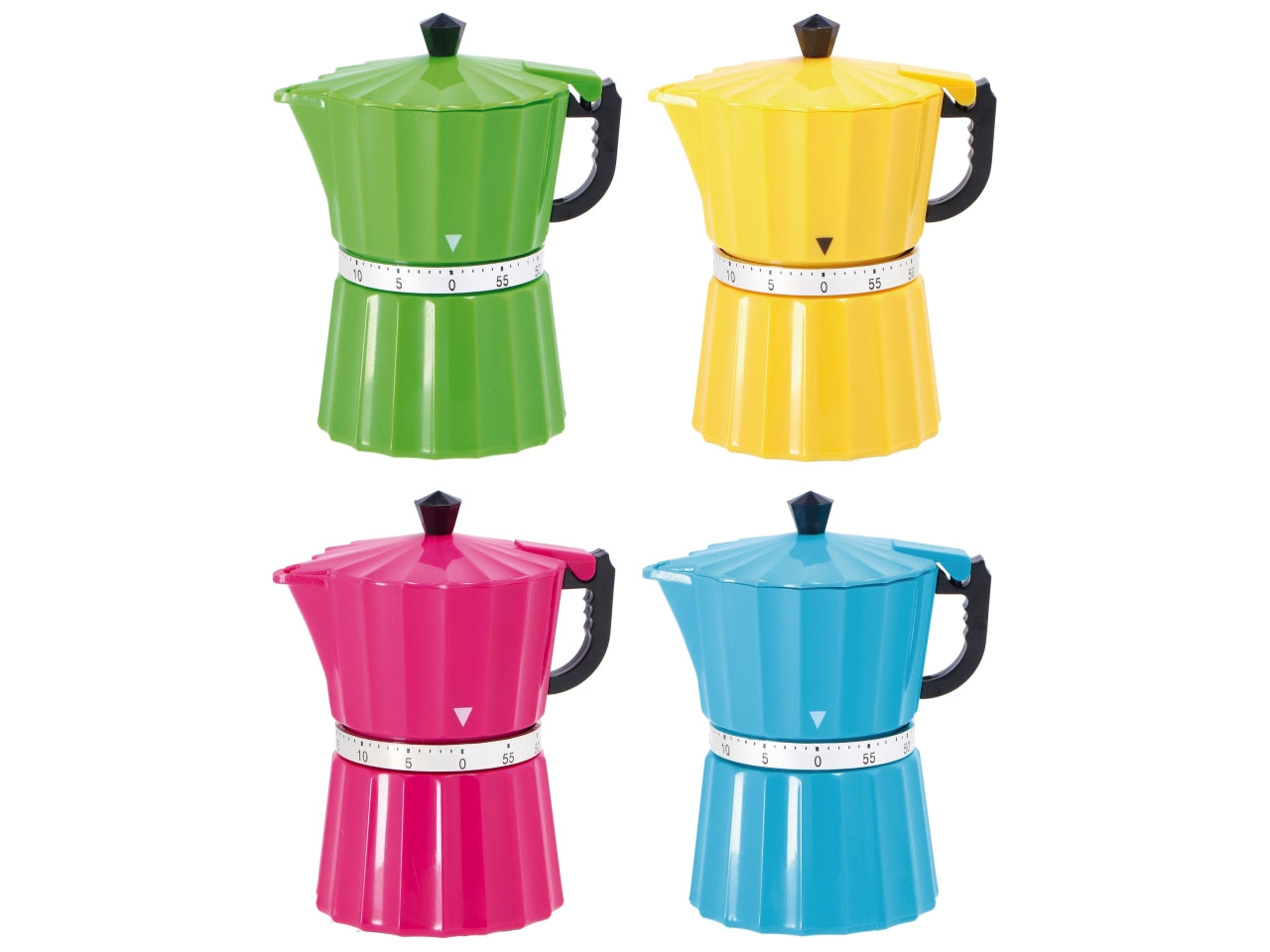 Timer da cucina caffettiera 9x6,5xh11cm, 4 colori assortiti