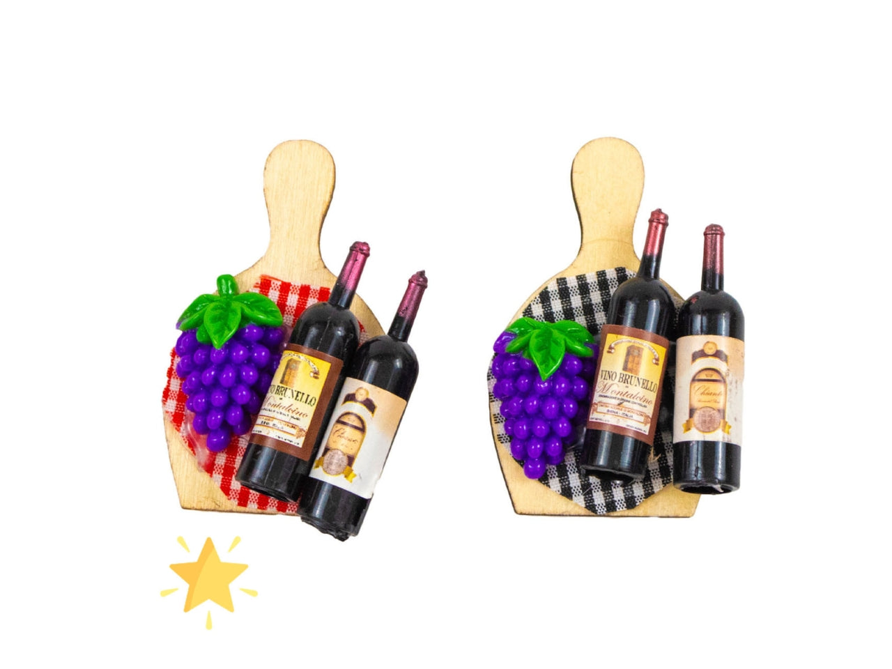 Magnete tagliere vini toscana in 2 assortimenti