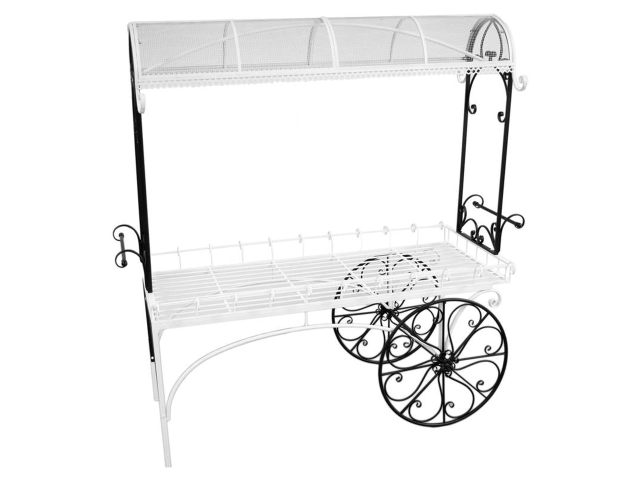 Carretto in metallo 228x100x226cm bianco