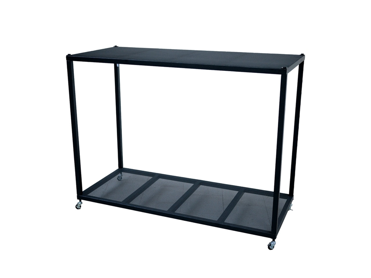 Scaffale in metallo con ruote 140x60x100cm nero