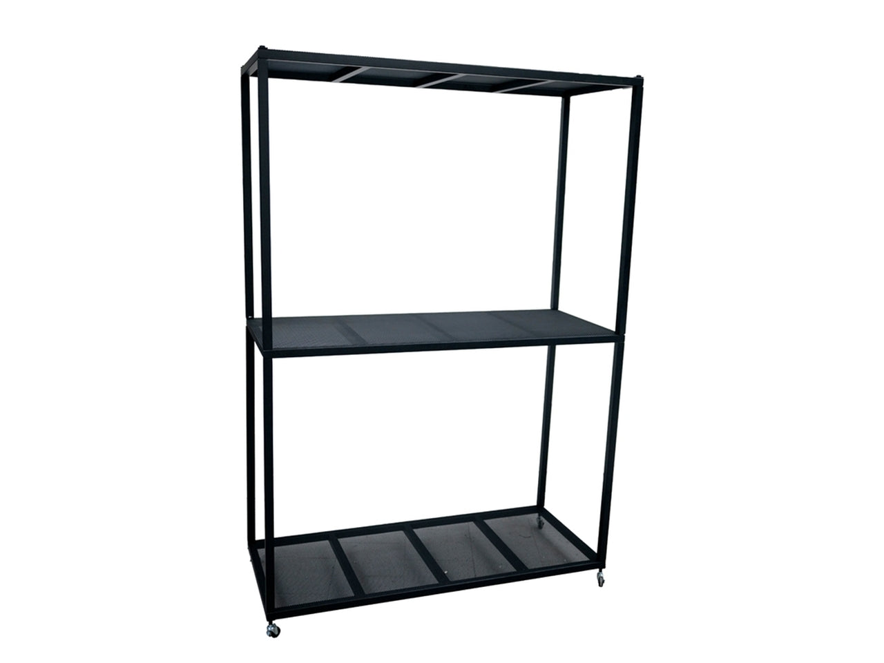 Scaffale in metallo con ruote 140x60x190cm nero