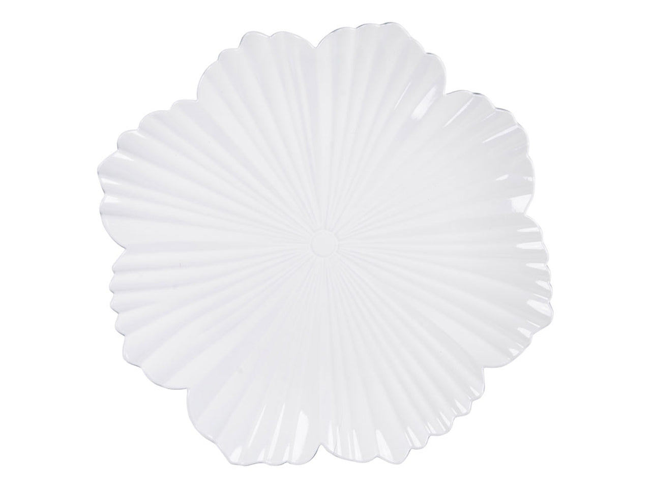 Sottopiatto foglia 33cm bianco