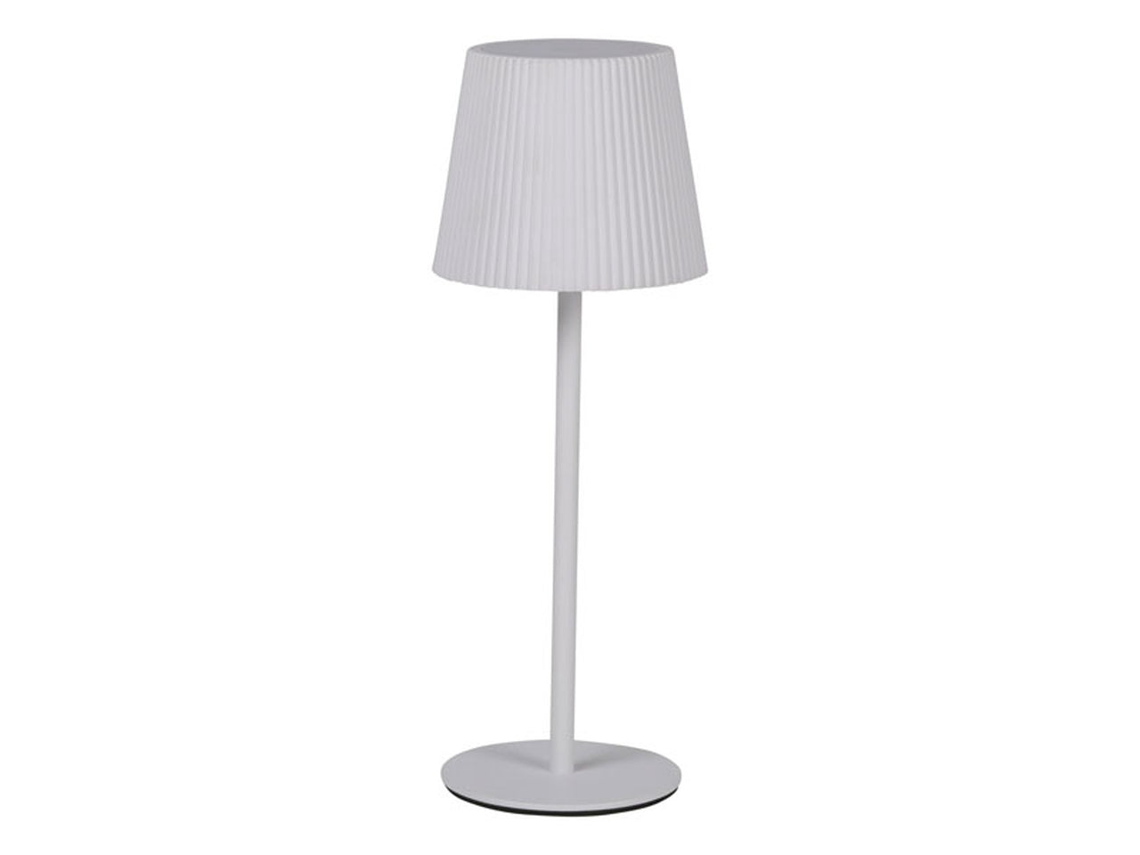Lampada da tavolo led touch in metallo e abs 24cm bianco, 800mAh