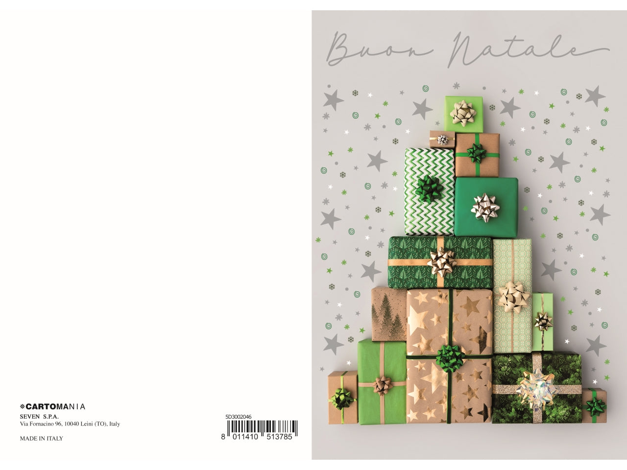 Biglietto natale olografico cartomania greeting