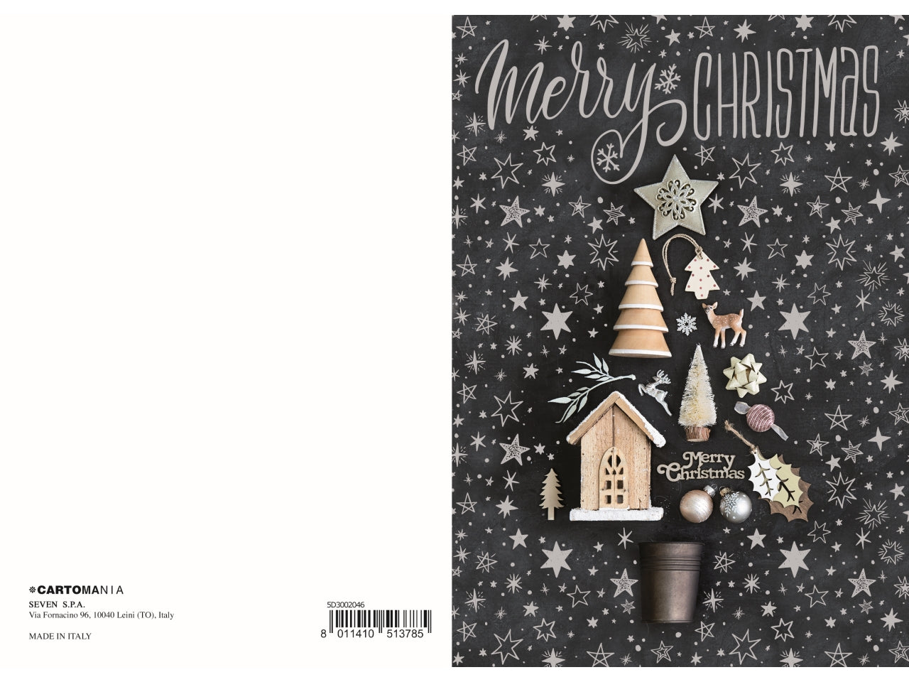 Biglietto natale olografico cartomania greeting