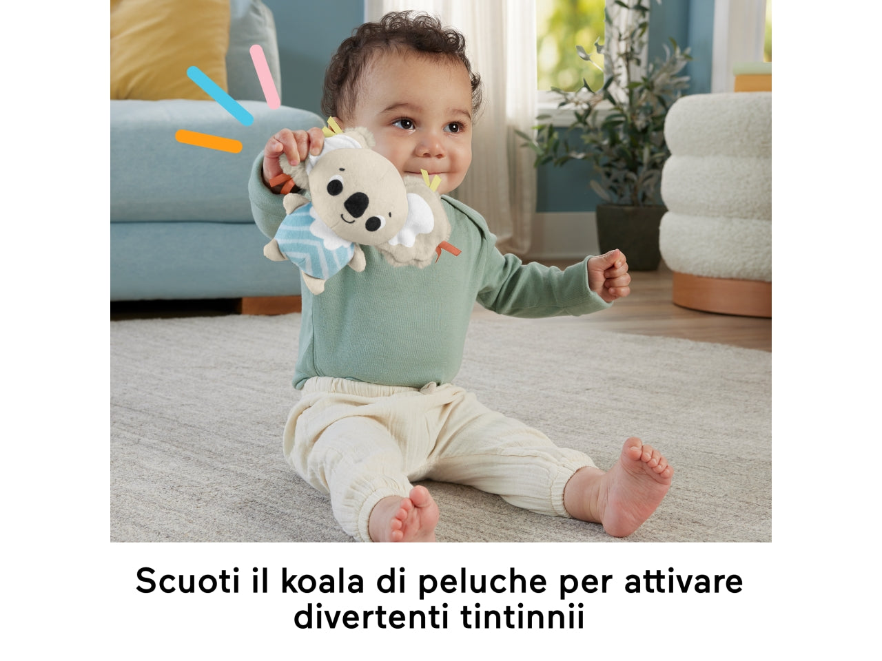 Fisher Price Simply Senses tappetino attivita' per neonati e giochi sensoriali