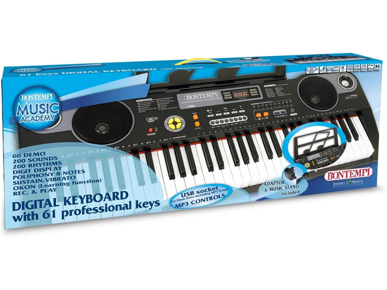 Tastiera digitale 61 tasti a passo professionale con USB