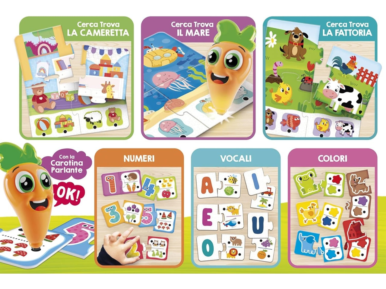 Carotina baby penna parlante 20 giochi educativi