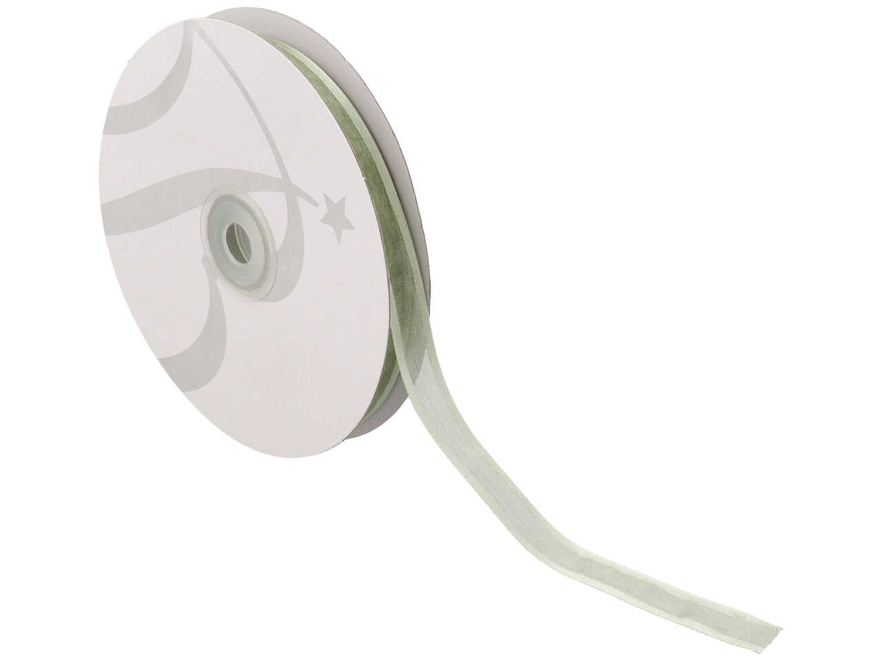 Nastro organza satin 12mmx50mt verde salvia