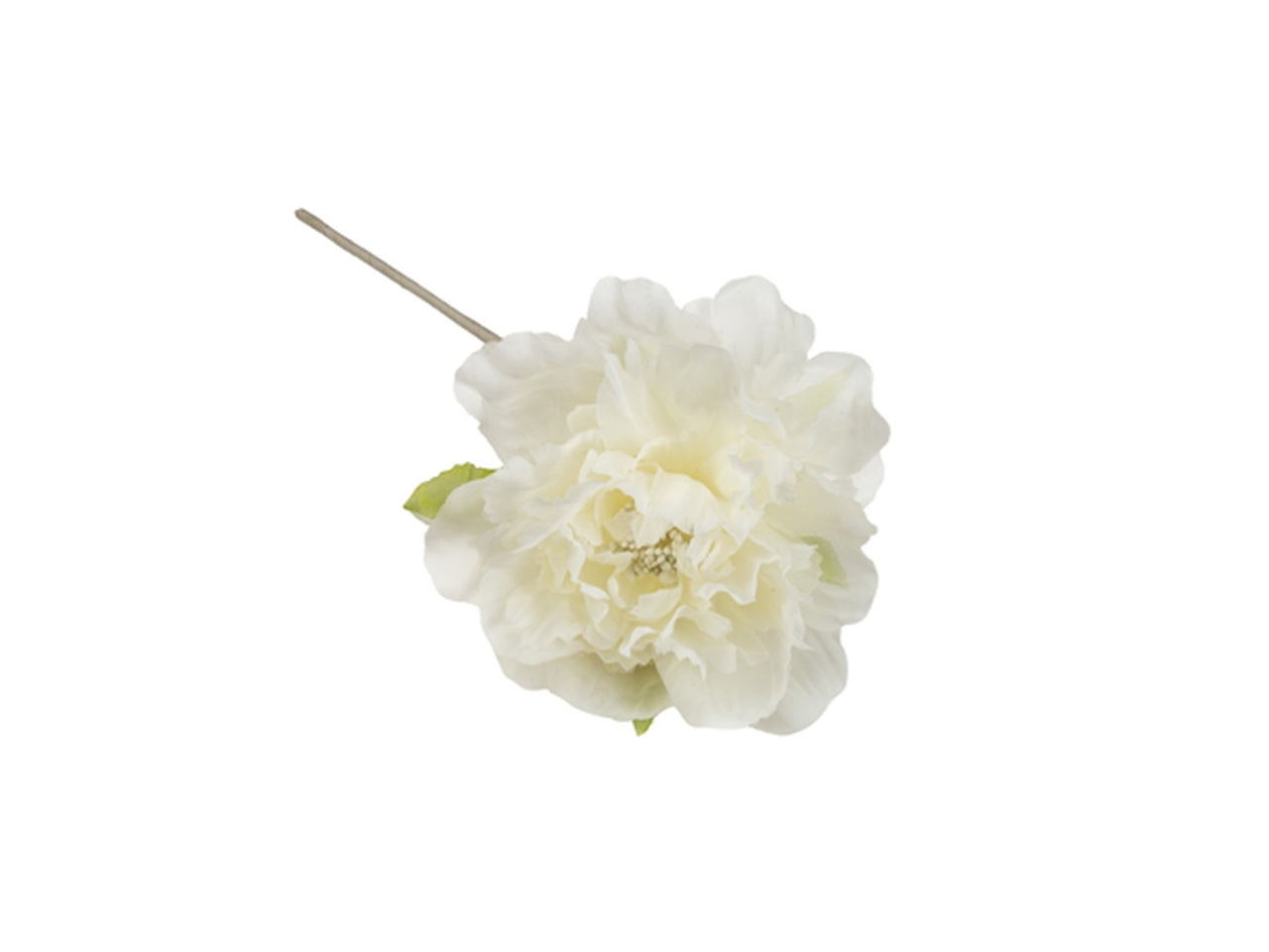 Fiore con pistilli in organza panna