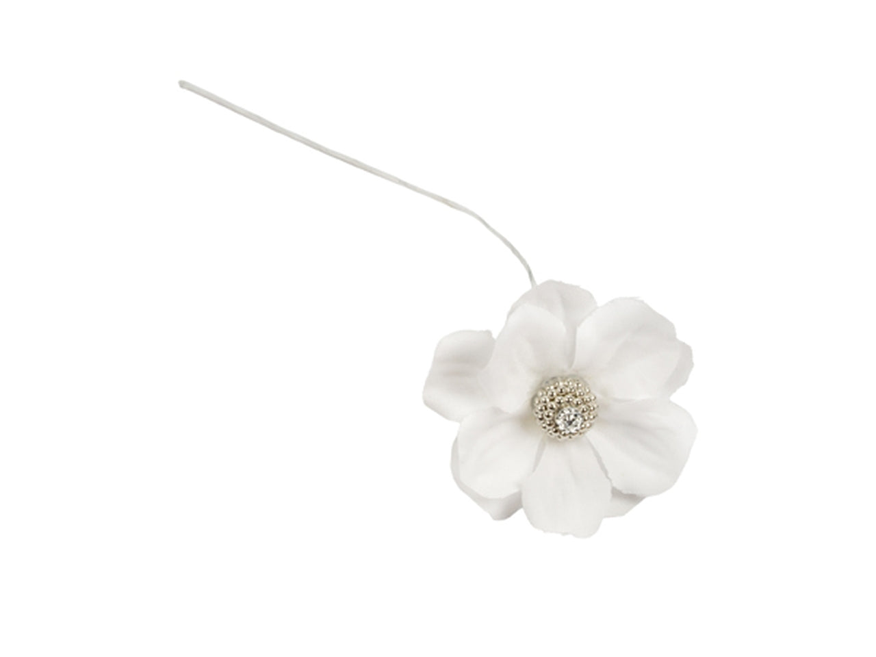 Fiore con punto luce argento in confezione da 36pezzi