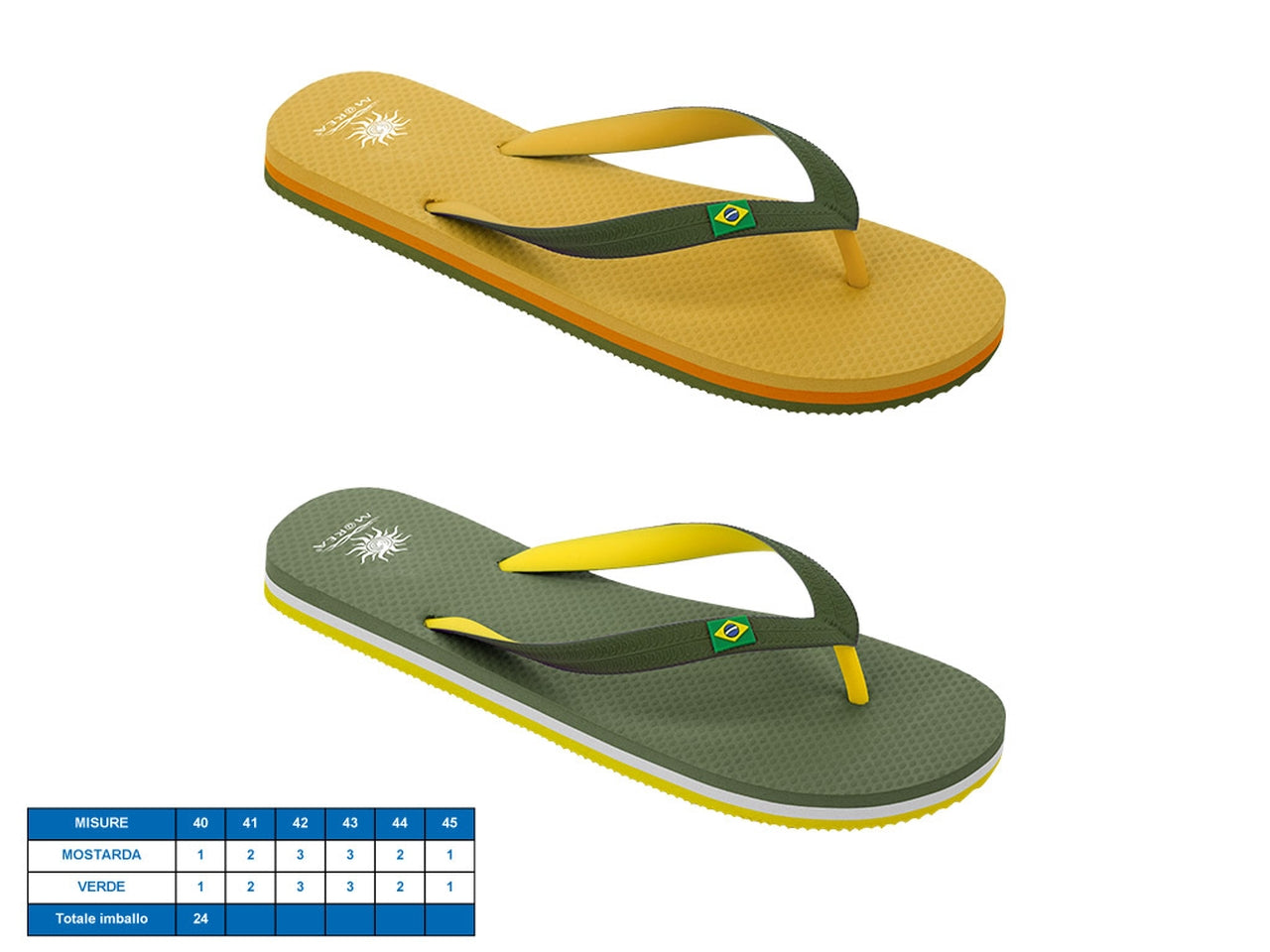 Ciabatta uomo cassis tg 40-45 2 assortiti