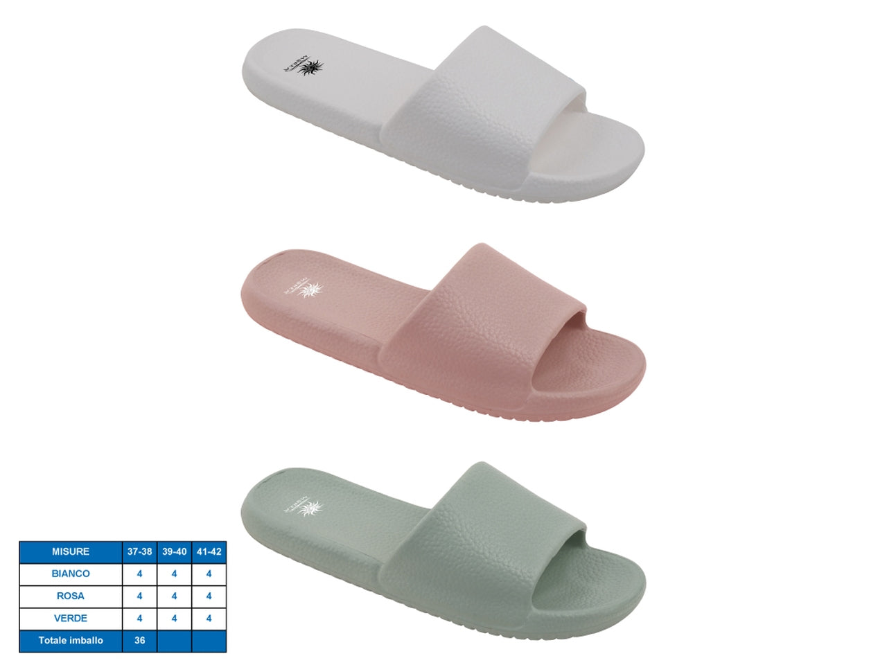 Ciabatta donna buenaventura tg37-42 3 assortiti