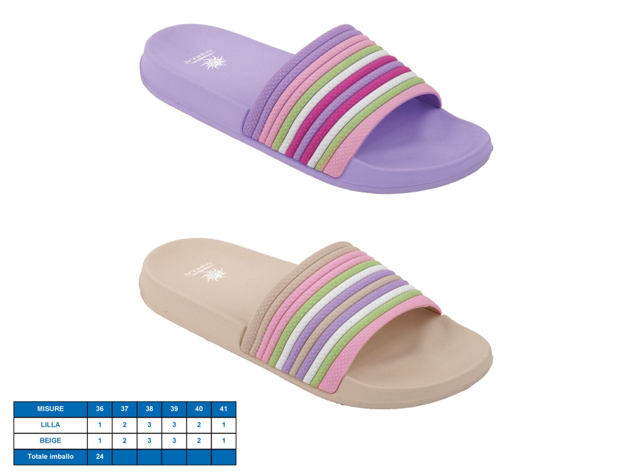 Ciabatta donna alaska tg36-41 2 assortiti