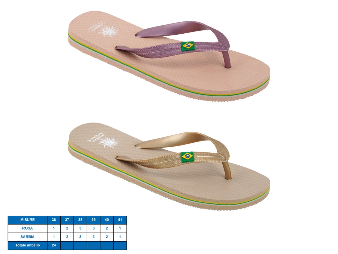 Ciabatta donna philadelphia tg36-41 2 assortiti