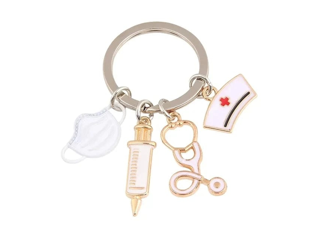 Portachiavi laurea facolta' medicina in metallo