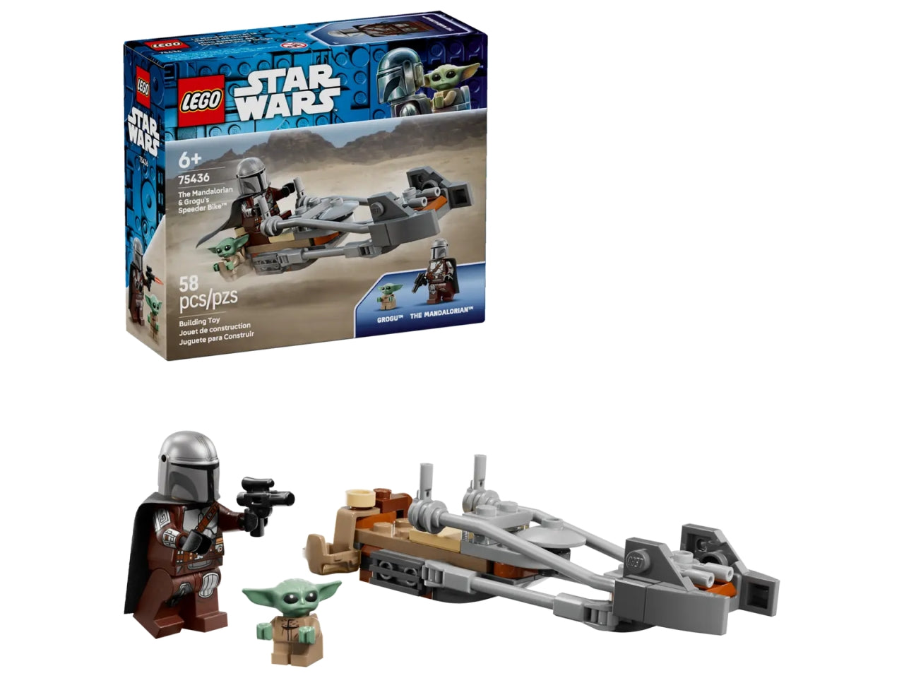 Lego Star Wars TM Speeder Bike# del Mandaloriano e di Grogu
