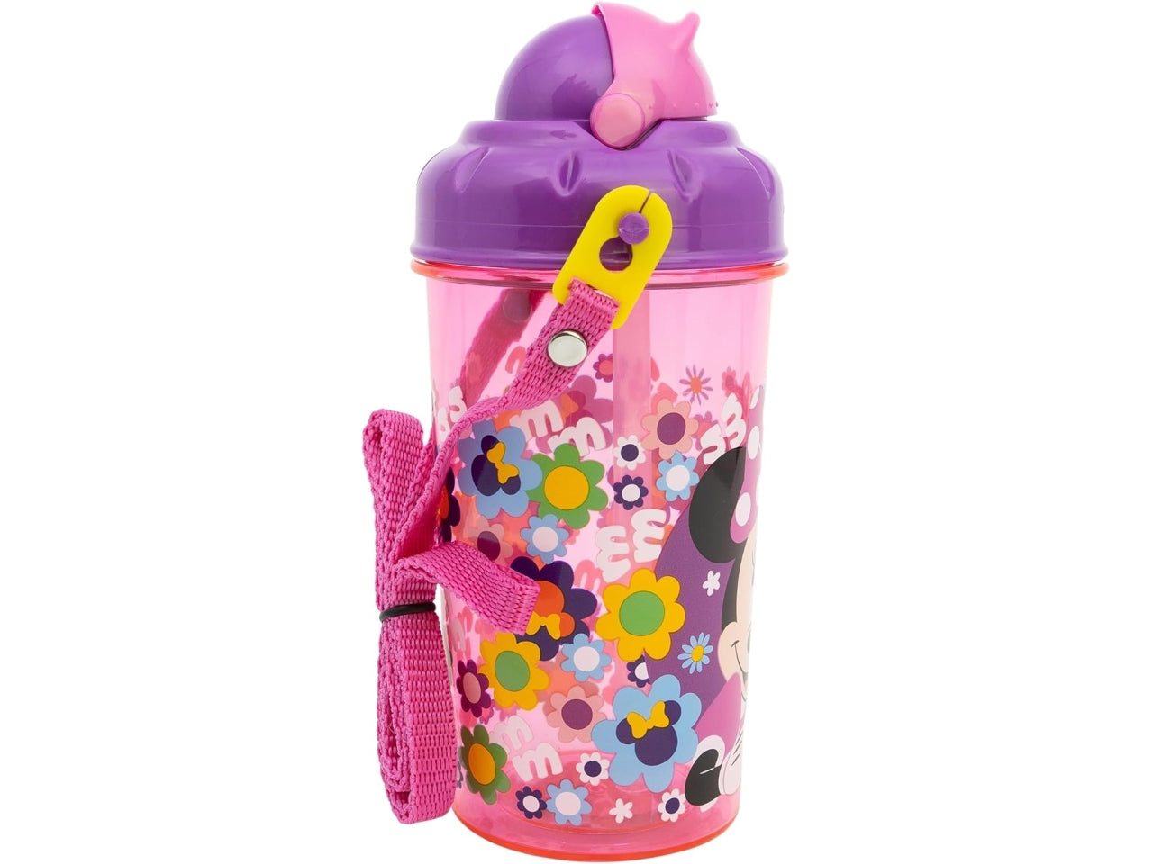 Minnie borraccia con cannuccia push up 465ml