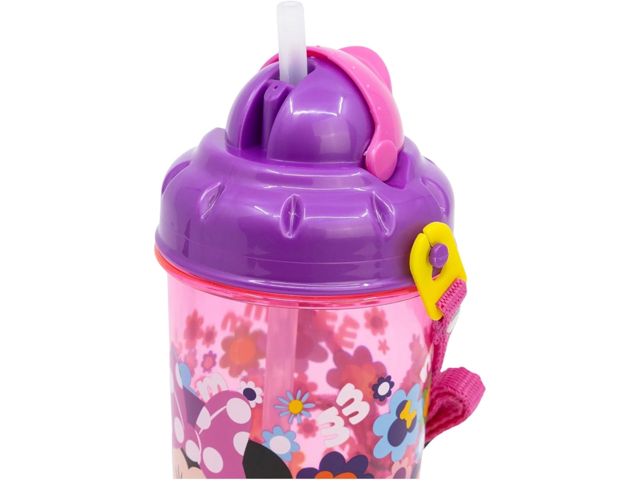 Minnie borraccia con cannuccia push up 465ml