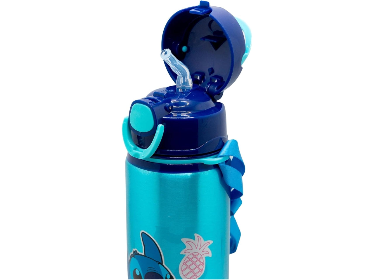 Stitch borraccia in alluminio pop up con cannuccia e tracolla 730ml