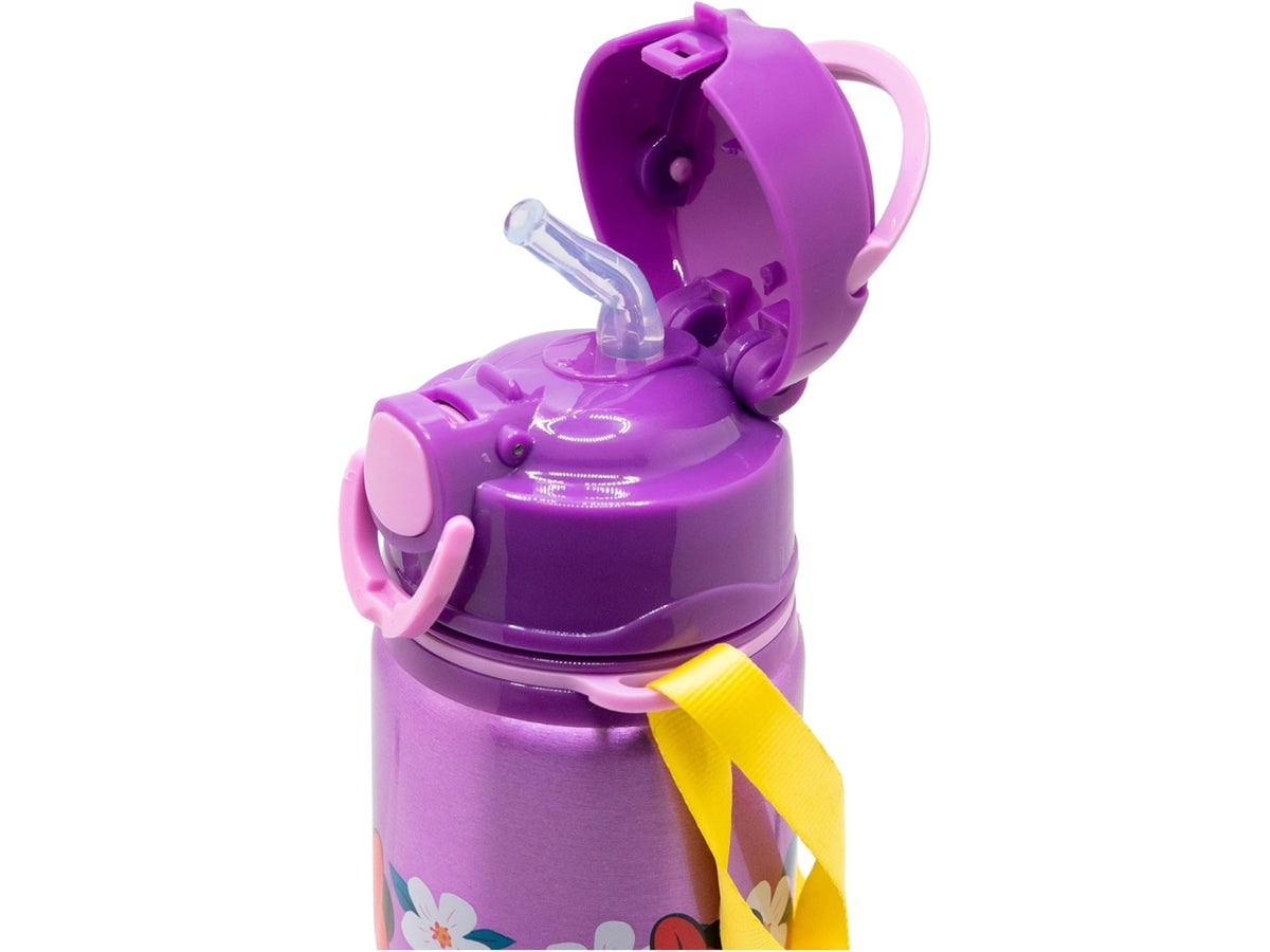 Minnie borraccia in alluminio pop up con cannuccia e tracolla 730ml